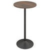 Round Top Pub and Bar Table with MDF Top and Base-1 Piece-Rustic Brown