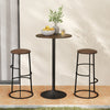 Round Top Pub and Bar Table with MDF Top and Base-1 Piece-Rustic Brown