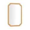 Rounded Corner Arch Wall Mirror for Bathroom Living Room-Natural
