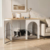PawHut Dog Crate Furniture, Indoor Dog Cage with Double Doors for Large Breeds, Pet Kennel End Side Table