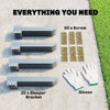 Outsunny 20 Pack Railway Sleeper Brackets, 41 cm Heavy Duty Galvanised Steel Sleeper Stakes with Screws and Gloves