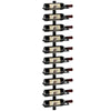 HOMCOM Wine Rack, Wall Mounted, 10 Tier Metal Wine Display Rack, Storage Holder for Kitchen, Dining Room, Bar, Cellar, Black