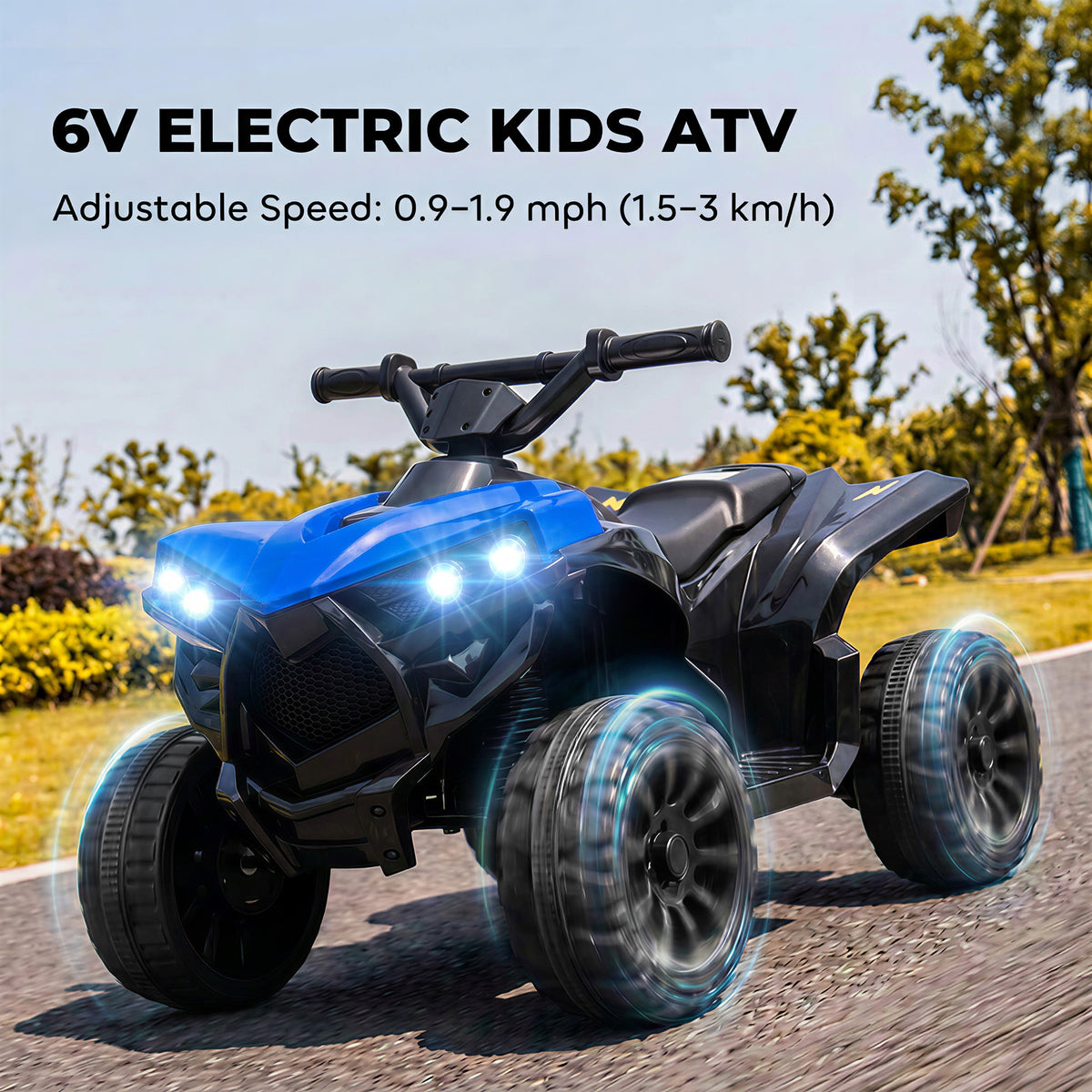 AIYAPLAY 6V Kids ATV in Blue
