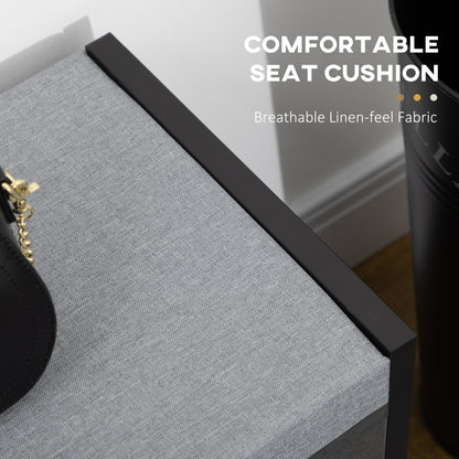 HOMCOM Shoe Storage with Seat in Grey