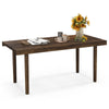 Rubber Wood Coffee Table with Slatted Tabletop