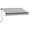 Outsunny Electric Awning with Aluminium Frame and Remote Control, 3 x 2m, Light Grey