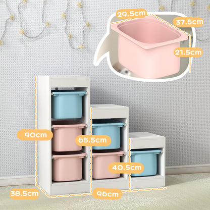 AIYAPLAY Toy Storage Organiser in Blue and Pink