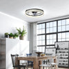HOMCOM Ceiling Fans with Lights and Remote & App Control, 50cm LED Ceiling Fan Light with 3 Colour Temperatures, 6 Speed, Black