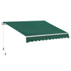 Outsunny Awning Canopy Manual Retractable Porch Sun Shade Shelter 3 x 2m Green