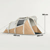 Outsunny Inflatable Camping Tent w/ Air Pump, Easy Setup 2-3 Person Blow Up Tent, Khaki