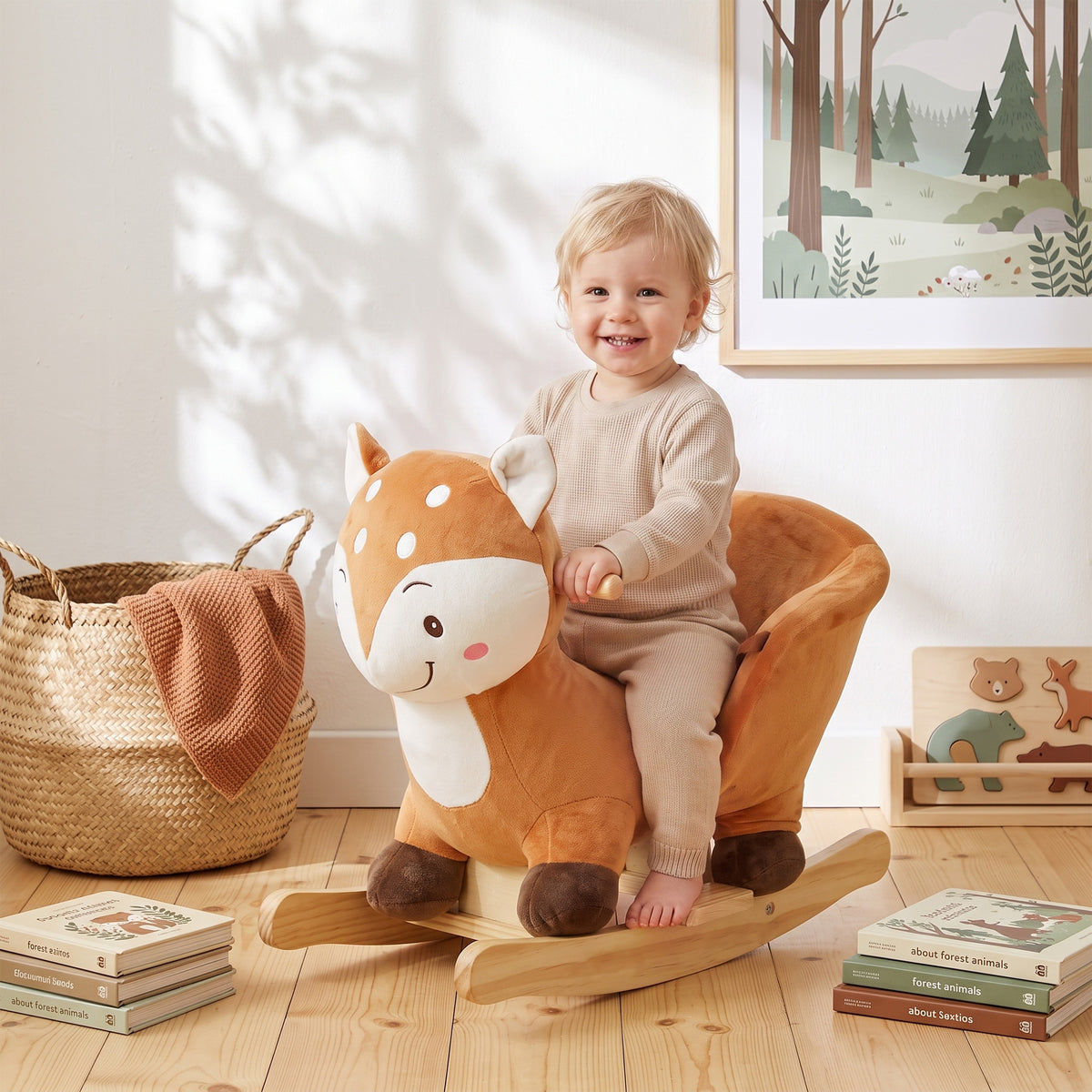 AIYAPLAY Rocking Horse in Brown