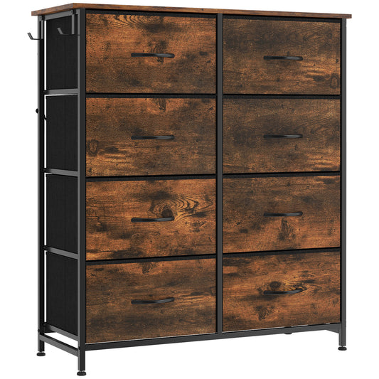 HOMCOM Chest of Drawers in Rustic Brown