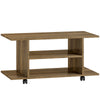 HOMCOM Modern TV Cabinet Stand Storage Shelves Table Mobile Bedroom Furniture Bookshelf Bookcase Walnut