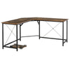 HOMCOM L-Shaped Desk, Gaming Desk, 150 x 150 x 75 cm, Corner Computer Desk for Study, Home Office, Bedroom, Rustic Brown