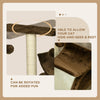 PawHut Cat Tree, Cat Tower for Kittens with Rotatable Top Bar, Sisal Scratching Post, Tunnel, Dangling Balls - Brown