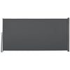 Outsunny Retractable Sun Side Awning Screen Fence Patio Garden Wall Balcony Screening Panel Outdoor Blind Privacy Divider (3x1.6M, Grey)