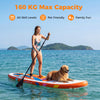 11' Wide Inflatable Stand Up Paddle Board-Orange