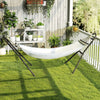 Outsunny 9ft Hammock Stand Adjustable Hammock Frame with Non-Slip Feet for Indoor Outdoor, 250 kg Capacity, Black