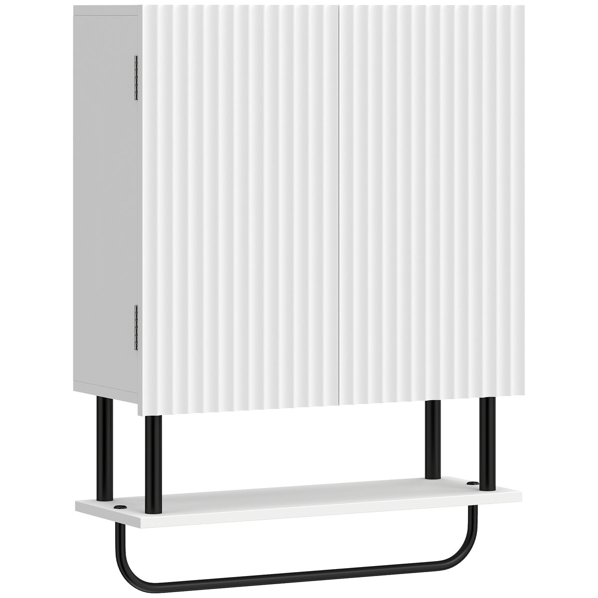 HOMCOM Bathroom Wall Cabinet in White