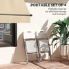 Outsunny Set of Four Foldable Outdoor Chairs - White