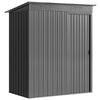 Outsunny 5 x 3.5ft Metal Garden Storage Shed with Effortless Assembly and 2 Pairs of Gloves, Waterproof Outdoor Shed, Light Grey