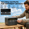 HOMCOM Portable Power Station with LiFePO4 Battery, 1.5H Fast Charge, Camping Power Pack with 600W AC/USB-A & USB-C Output