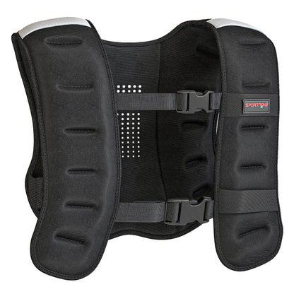SPORTNOW Weighted Vest, 8 kg Weight Vest with Adjustable Straps, Reflective Strips, Black