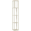 HOMCOM Three-Shelf Standing Lamp - Oak/White