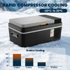 Outsunny 20L Compressor Car Fridge Freezer, Camping Refrigerator with App Control, 12/24V DC and 100-240V AC,