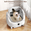 Self-Cleaning Open-Top Cat Litter Box for Multi-Cat and Senior Cats Home