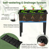 Self-watering Raised Garden Bed with Climbing Trellis-Black