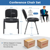 Set of 10 Conference Room Chairs with Upholstered Back and Seat-Black