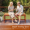 Set of 2 112cm Patio Wood Bench Set of 2 Outdoor Solid Hardwood Dining Bench