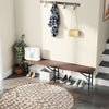 Set of 2 180cm Folding Bench Rattan-Like HDPE Seat with Lock-Coffee