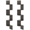 Set of 2 5-Tier Corner Shelf Wall Mount Floating Corner Bookshelf Corner Ladder Shelf-Grey