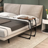 Set of 2 C-Shaped Compact Sofa Side Snack Table for Small Space-Brown