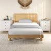 Set of 2 Nightstand with 3 Drawer for Bedroom Compact Storage Chest-White