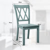Set of 4 Armless Wood Dining Chairs with Ergonomic Fluted Seat