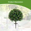 Set of 2 Boxwood Topiary Ball Trees with Ground Spikes for Yard