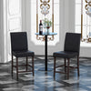 Set of 4 Counter Height Bar Stools with Rubber Wood Legs and Ergonomic