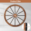 Set of 4 Decorative Wooden Wagon Wheels for Garden Bar
