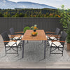 Set of 4 Patio Dining Chairs with All-Weather Wicker and Soft Zippered Cushion