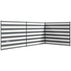 Outsunny 4 Pole Camping Windbreaks, Beach Wind Shield Shelter with Carry Bag and Steel Poles, Outdoor Caravan Privacy Shield, 540cm x 150cm, Grey and White