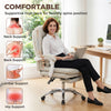 HOMCOM Ergonomic Executive Office Chair, Reclining Desk Chair with Lumbar Support, Footrest, Plush Thick Cushion, Khaki