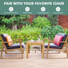 Outdoor Acacia Wood Side Table with Oil Finished for Patio Backyard Garden Poolside Balcony-Natural