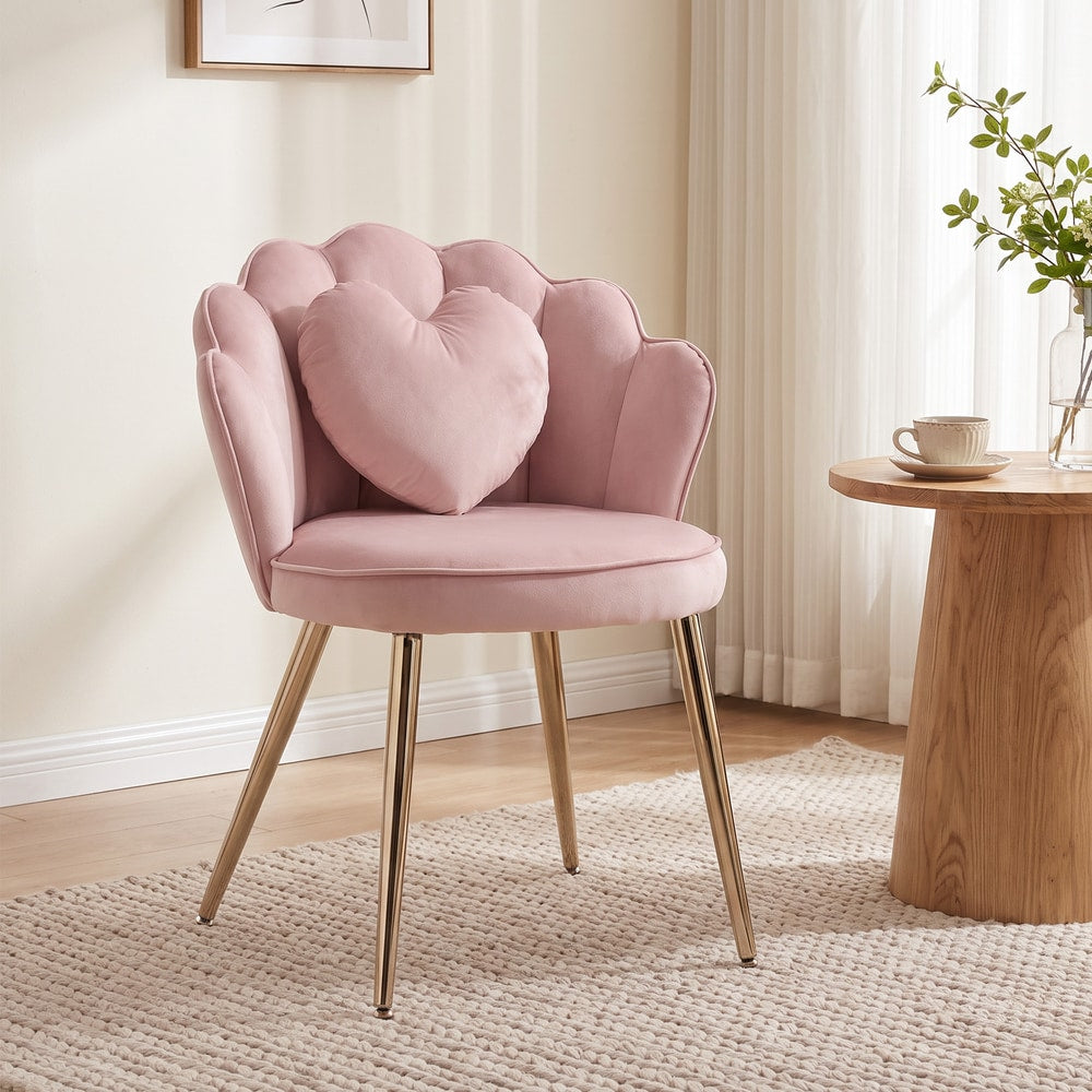 HOMCOM Accent Chair in Soft Pink