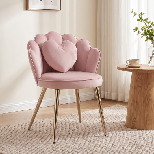 HOMCOM Accent Chair in Soft Pink