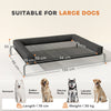 PawHut Elevated Dog Bed with Removable Bolsters, Raised Dog Bed for Large Breeds, Portable Indoor & Outdoor Pet Cots, Black