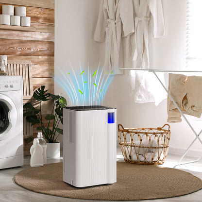 HOMCOM 12L/Day Dehumidifier, with Filter - White