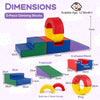 5 Pieces Soft Play Climb and Crawl Playset for 12 Month+ Toddlers-Colourful